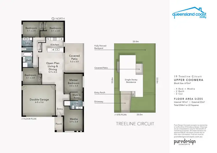 Floorplan of Homely house listing, 19 Treeline Circuit, Upper Coomera QLD 4209