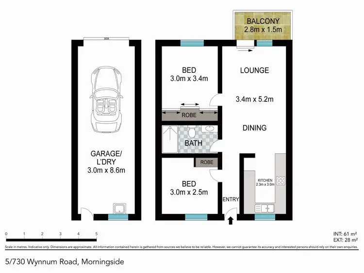 Floorplan of Homely apartment listing, 5/730 Wynnum Road, Morningside QLD 4170