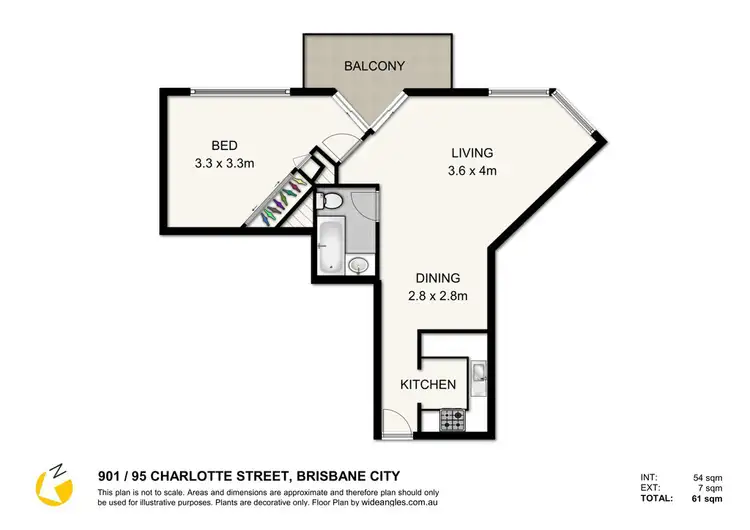 Floorplan of Homely unit listing, 901/95 Charlotte Street, Brisbane City QLD 4000