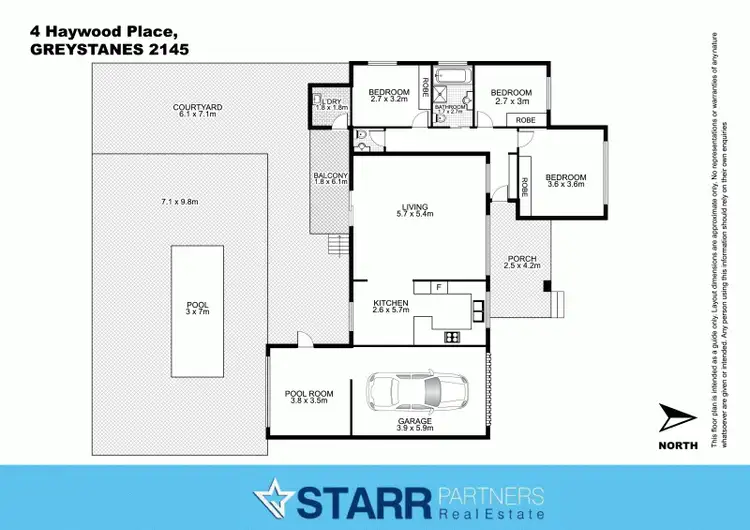 Floorplan of Homely house listing, 4 Haywood Place, Greystanes NSW 2145