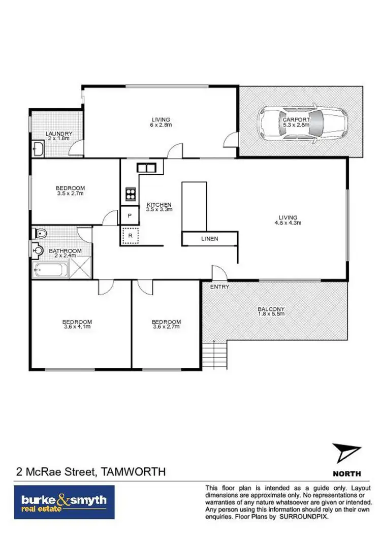 Floorplan of Homely house listing, 2 McRae Street, Tamworth NSW 2340