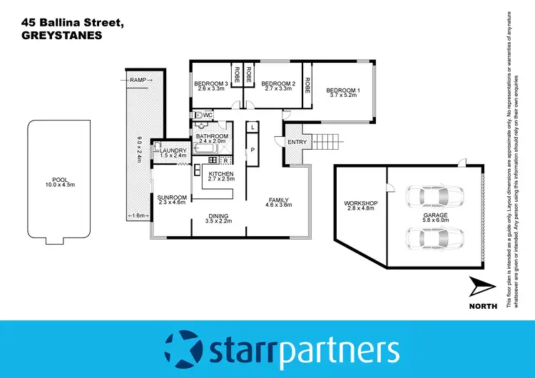 Floorplan of Homely house listing, 45 Ballina Street, Greystanes NSW 2145