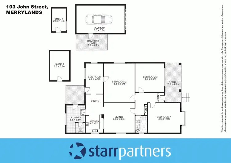 Floorplan of Homely house listing, 103 John Street, Merrylands NSW 2160