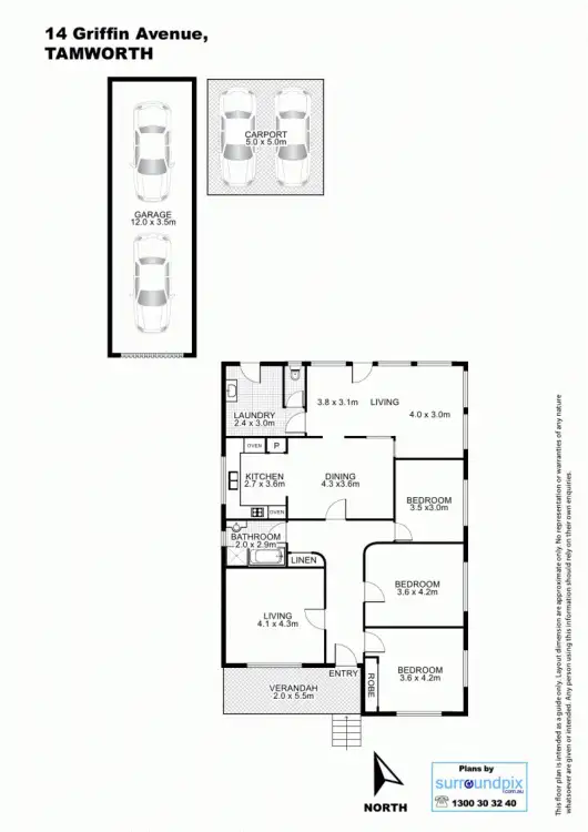 Floorplan of Homely house listing, 14 Griffin Avenue, Tamworth NSW 2340