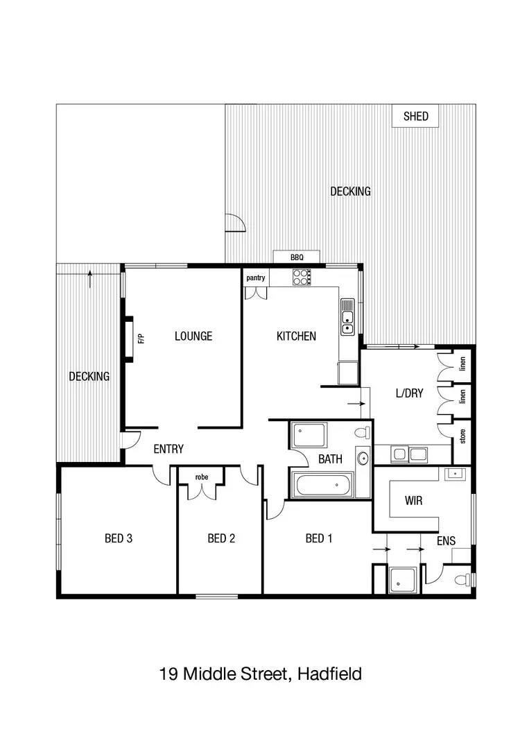 Floorplan of Homely house listing, 19 Middle Street, Hadfield VIC 3046
