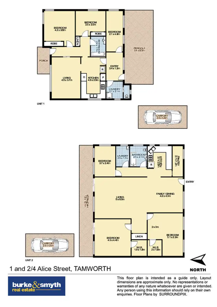 Floorplan of Homely semi-detached listing, 4 Alice Street, Tamworth NSW 2340