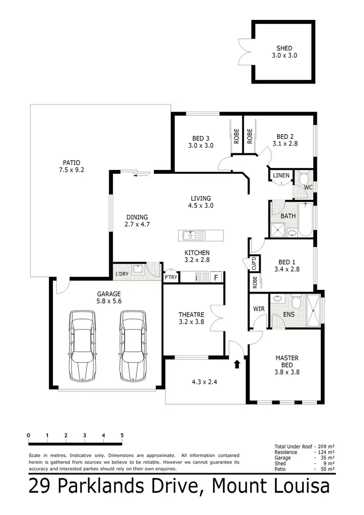 Floorplan of Homely house listing, 29 Parklands Drive, Mount Louisa QLD 4814