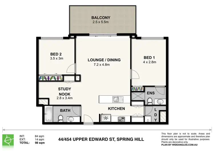 Floorplan of Homely unit listing, 44/454 Upper Edward Street, Spring Hill QLD 4000