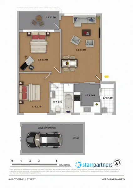 Floorplan of Homely unit listing, 4/43 O'connell Street, North Parramatta NSW 2151