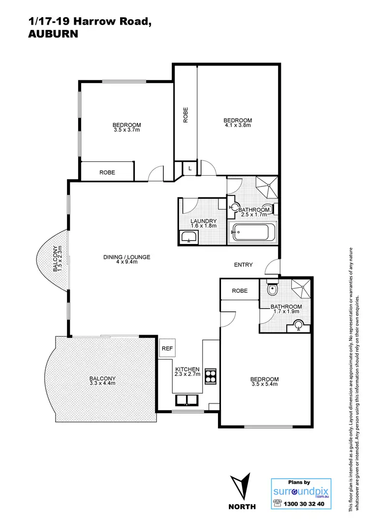 Floorplan of Homely unit listing, 1/17-19 Harrow Rd, Auburn NSW 2144