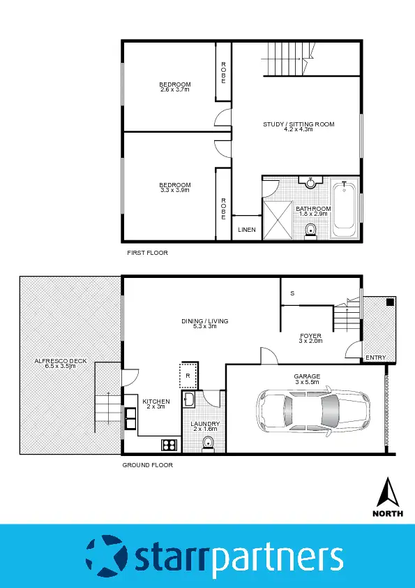 Floorplan of Homely townhouse listing, 3/42 Methven Street, Mount Druitt NSW 2770