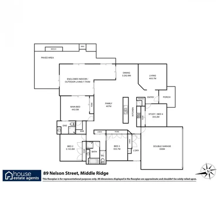 Floorplan of Homely house listing, 89 Nelson Street, Middle Ridge QLD 4350