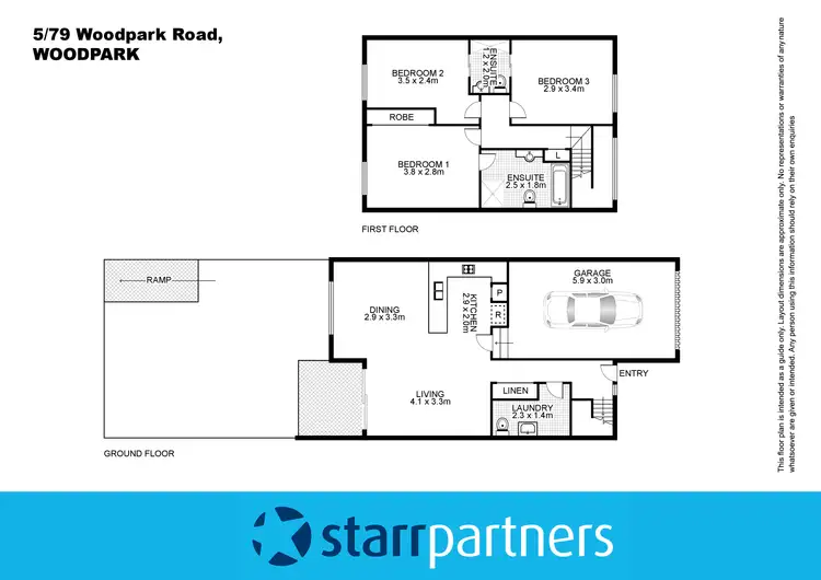 Floorplan of Homely townhouse listing, 5/79 Woodpark Road, Woodpark NSW 2164