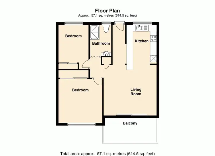 Floorplan of Homely unit listing, 5/74 Broughton Road, Kedron QLD 4031