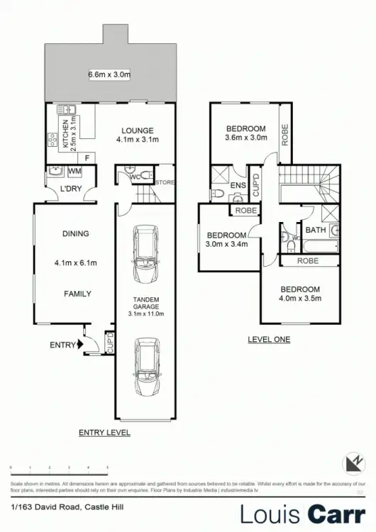 Floorplan of Homely semi-detached listing, 1/163 David Rd, Cherrybrook NSW 2126