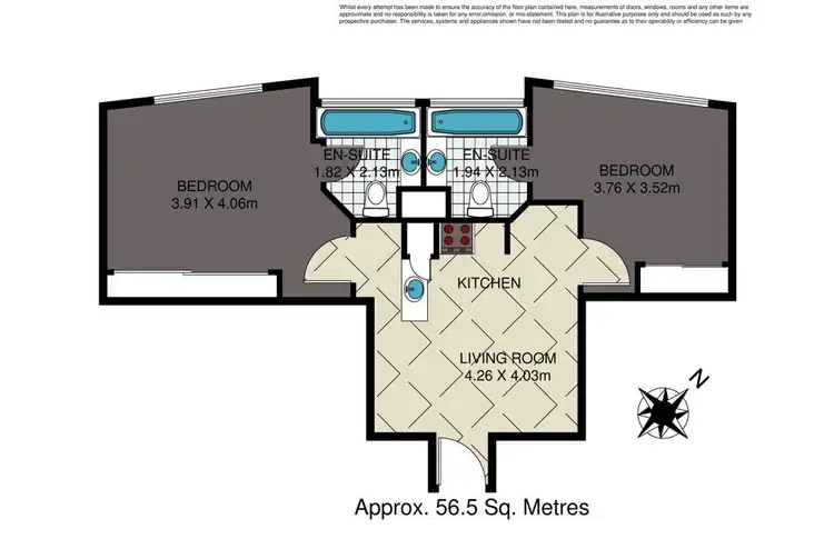 Floorplan of Homely apartment listing, 183/293 North Quay, Brisbane City QLD 4000