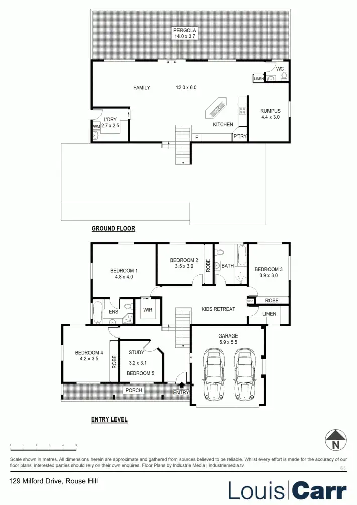 Floorplan of Homely house listing, 129 Milford Drive, Rouse Hill NSW 2155