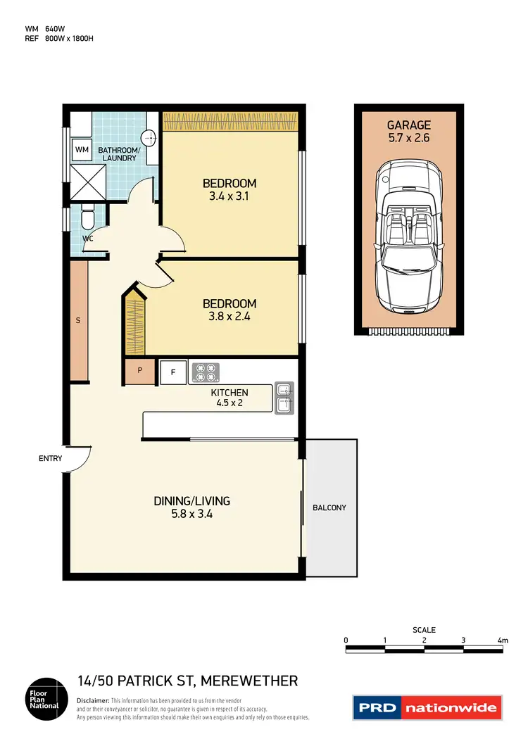 Floorplan of Homely apartment listing, 14/50-52 Patrick Street, Merewether NSW 2291