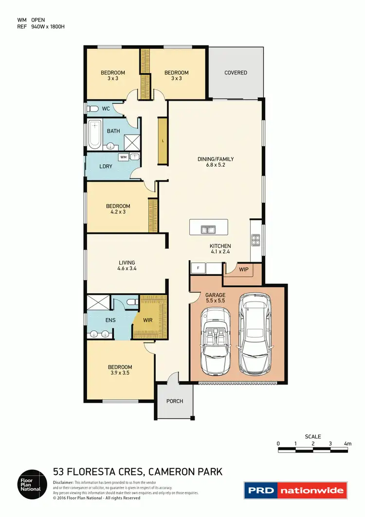 Floorplan of Homely house listing, 53 Floresta Crescent, Cameron Park NSW 2285