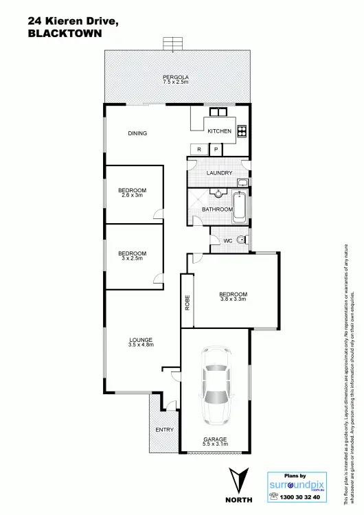 Floorplan of Homely house listing, 24 Kieren Drive, Blacktown NSW 2148