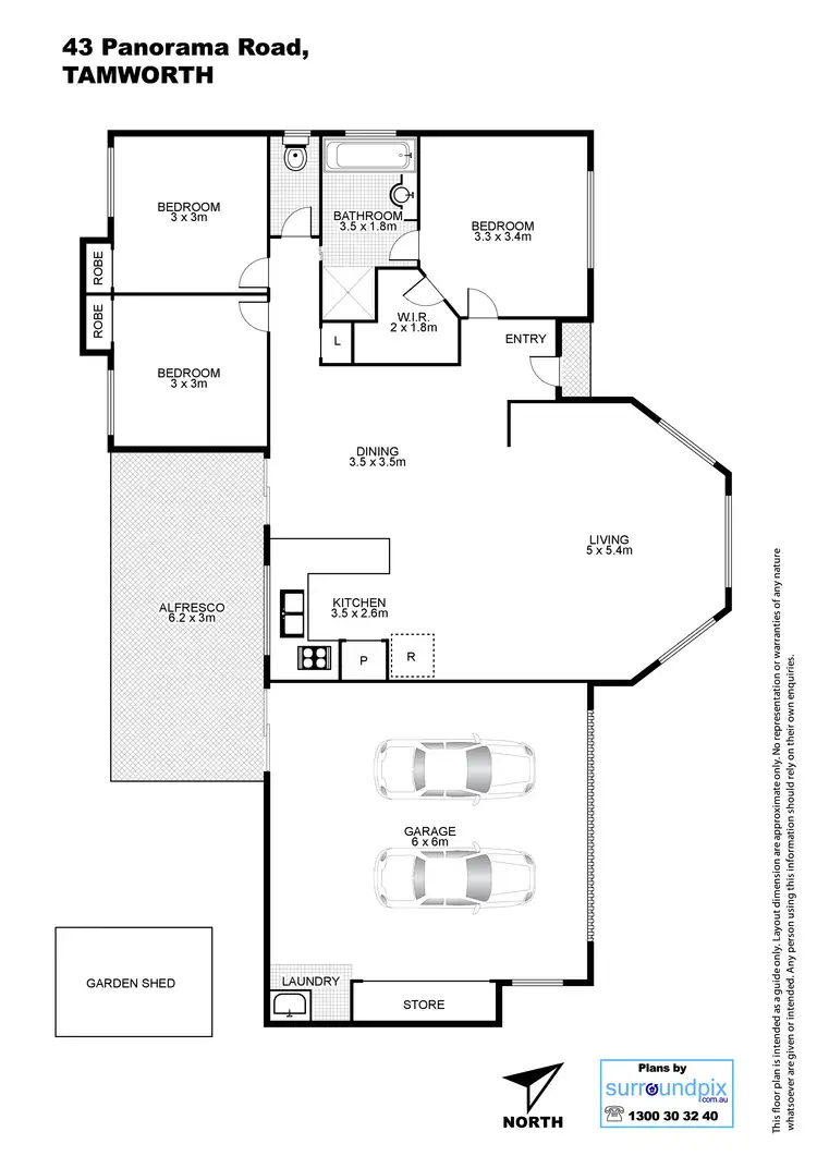 Floorplan of Homely house listing, 43 Panorama Road, Tamworth NSW 2340