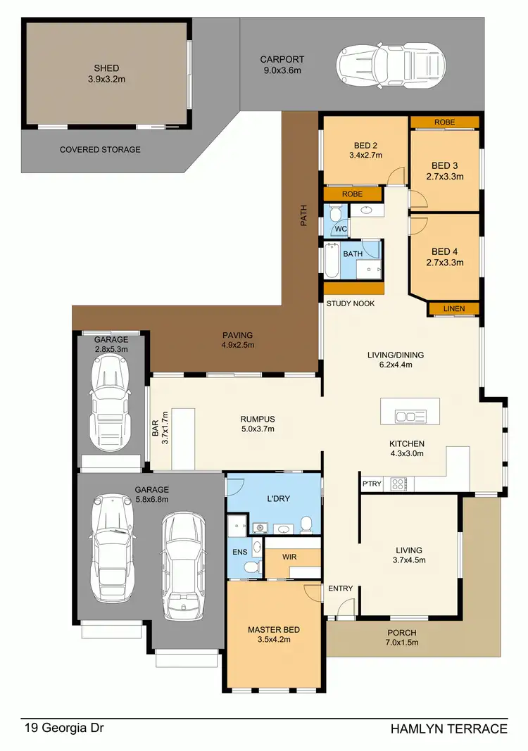 Floorplan of Homely house listing, 19 Georgia Drive, Hamlyn Terrace NSW 2259
