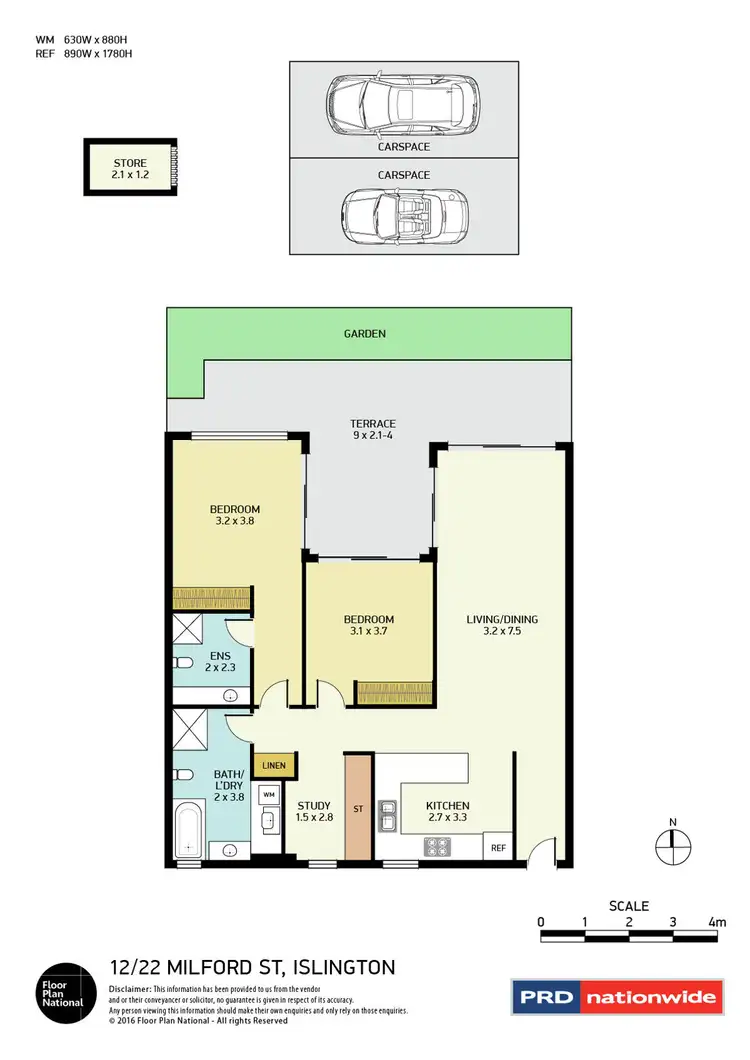 Floorplan of Homely apartment listing, 12/22 Milford Street, Islington NSW 2296