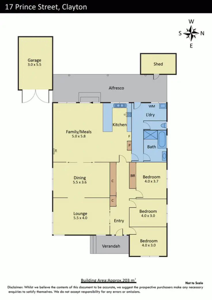 Floorplan of Homely house listing, 17 Prince Street, Clayton VIC 3168