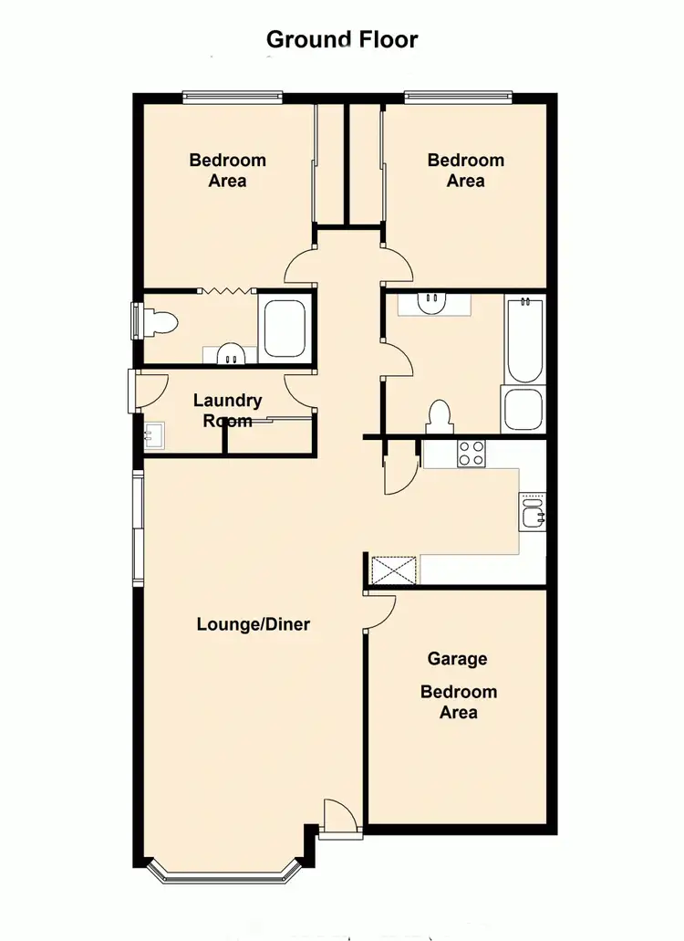 Floorplan of Homely semi-detached listing, 3/40 Glenefer Street, Runcorn QLD 4113