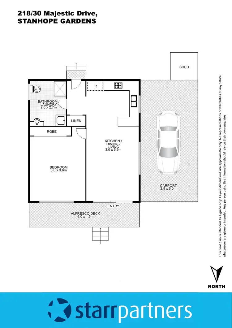 Floorplan of Homely retirement listing, 218/30 Majestic Drive, Stanhope Gardens NSW 2768