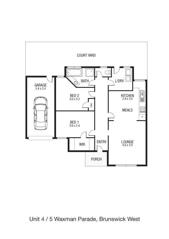 Floorplan of Homely villa listing, 4/5 Waxman Parade, Brunswick West VIC 3055