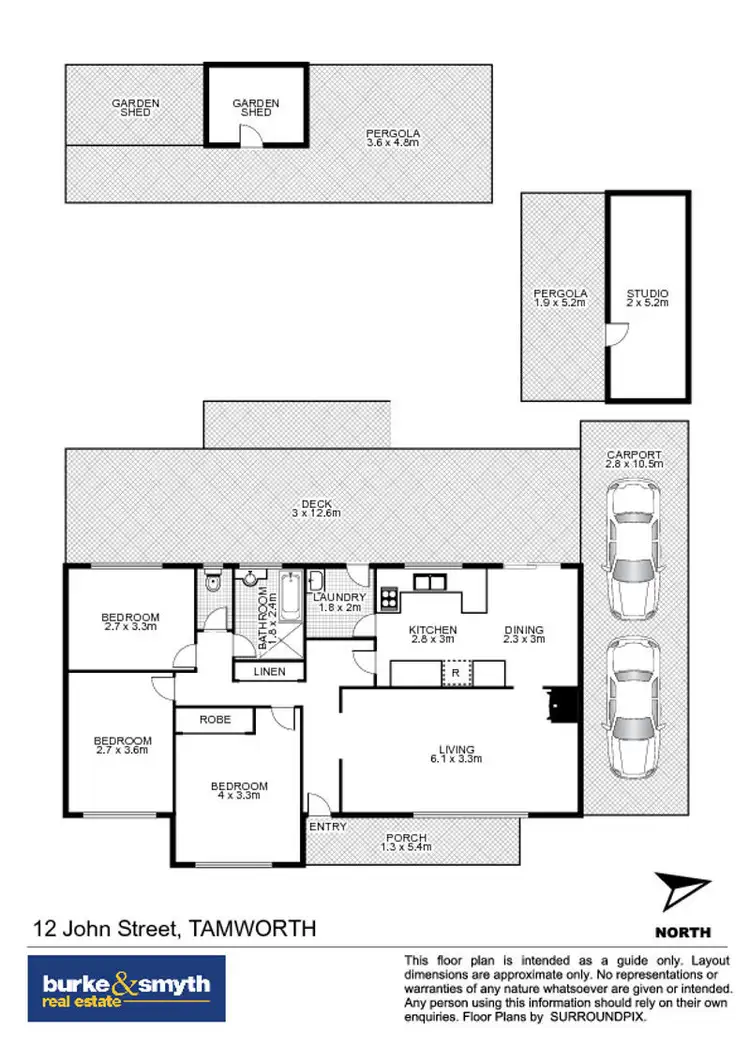 Floorplan of Homely house listing, 12 John Street, Tamworth NSW 2340