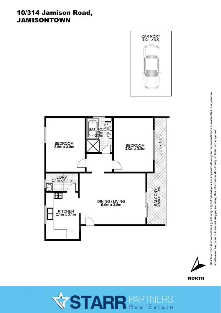 Floorplan of Homely unit listing, 10/314 Jamison  Rd, Jamisontown NSW 2750