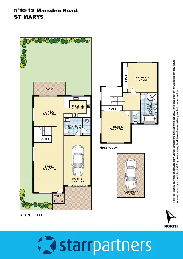 Floorplan of Homely townhouse listing, 5/10-12 Marsden Road, St Marys NSW 2760