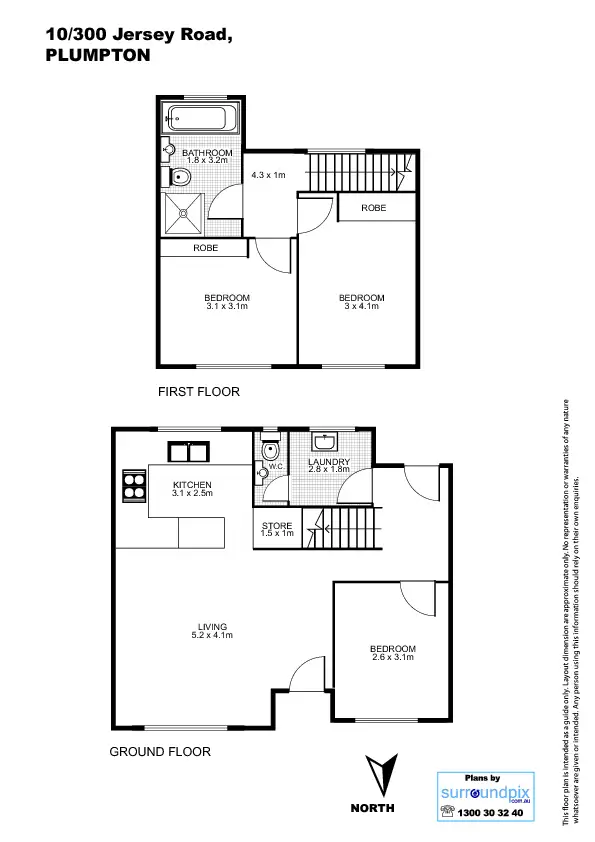 Floorplan of Homely townhouse listing, 10/300 Jersey Road, Plumpton NSW 2761