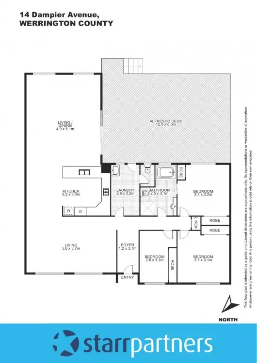 Floorplan of Homely house listing, 14 Dampier Avenue, Werrington County NSW 2747