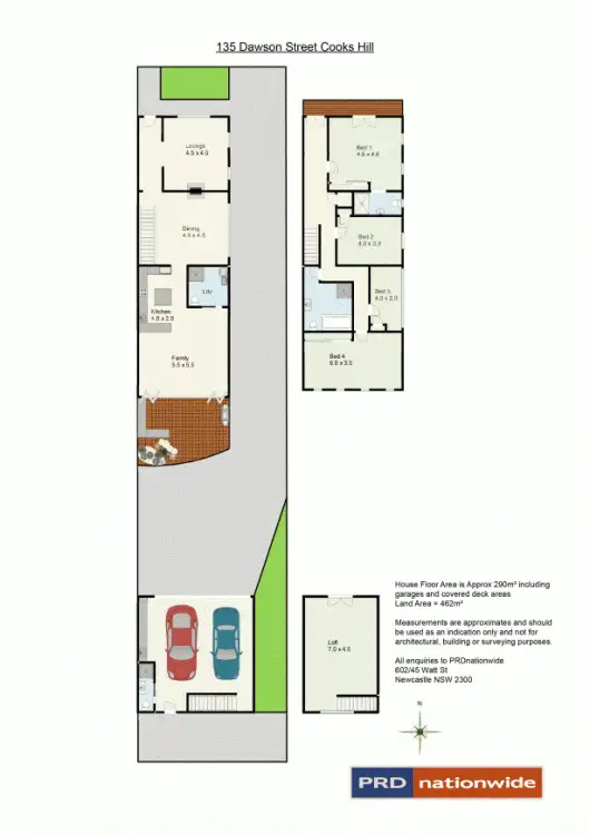 Floorplan of Homely house listing, 135 Dawson Street, Cooks Hill NSW 2300