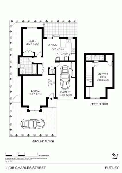 Floorplan of Homely townhouse listing, 4/98 Charles St, Putney NSW 2112