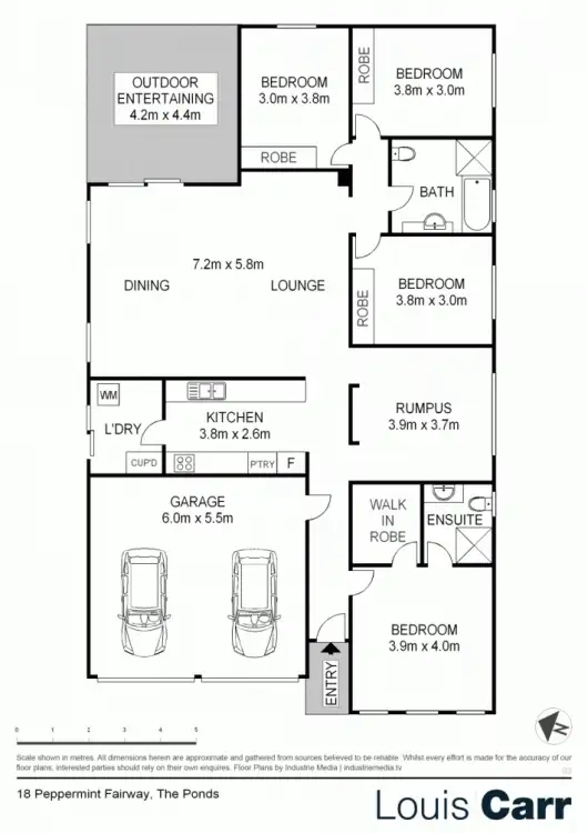 Floorplan of Homely house listing, 18 Peppermint Fairway, The Ponds NSW 2769