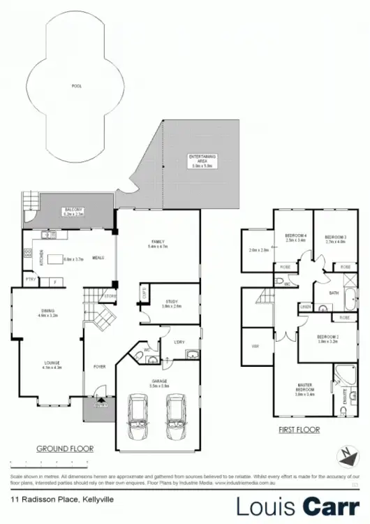 Floorplan of Homely house listing, 11 Radisson Place, Kellyville NSW 2155