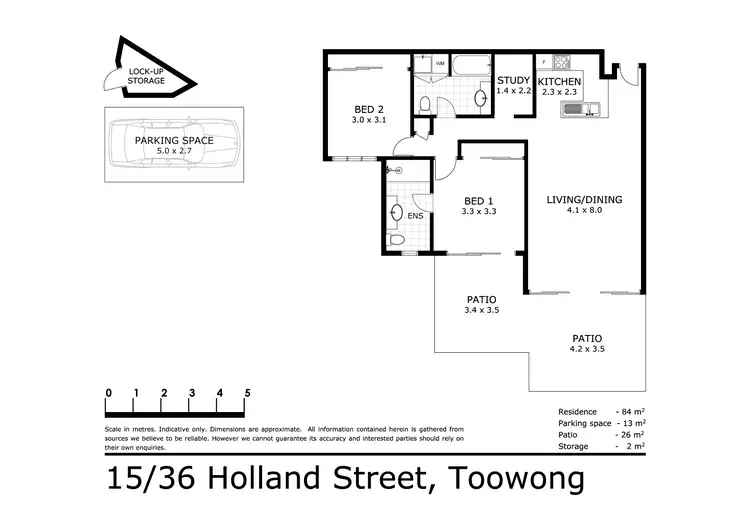 Floorplan of Homely apartment listing, 15/36 Holland Street, Toowong QLD 4066