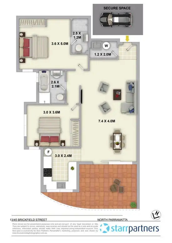 Floorplan of Homely apartment listing, 13/45-47 Brickfield Street, North Parramatta NSW 2151