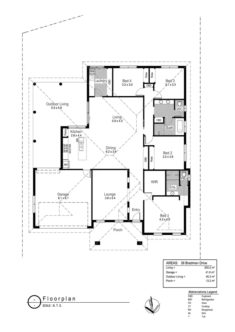 Floorplan of Homely house listing, 38 Bradman Drive, Boorooma NSW 2650