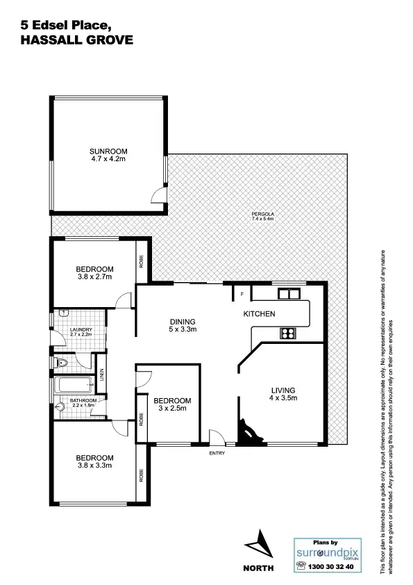 Floorplan of Homely house listing, 5 Edsel Place, Hassall Grove NSW 2761