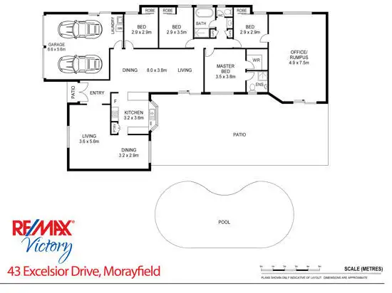 Floorplan of Homely rural property listing, 43 Excelsior Drive, Morayfield QLD 4506
