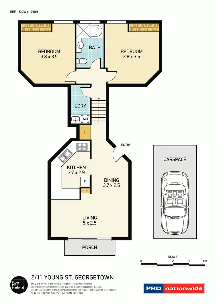 Floorplan of Homely townhouse listing, 2/11 Young Street, Georgetown NSW 2298