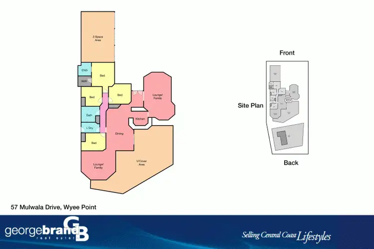 Floorplan of Homely house listing, 57 Mulwala Drive, Wyee Point NSW 2259