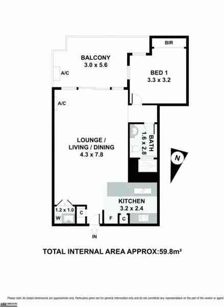 Floorplan of Homely unit listing, 8 Catherine Street, Woolloongabba QLD 4102