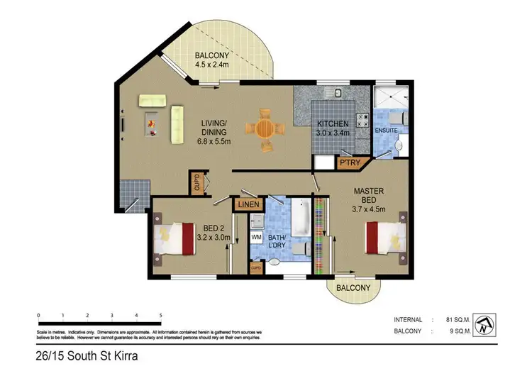 Floorplan of Homely unit listing, 26/15-17 South Street, Kirra QLD 4225