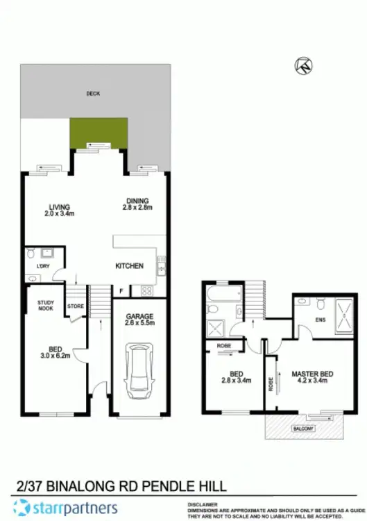 Floorplan of Homely townhouse listing, 2/37 Binalong, Pendle Hill NSW 2145